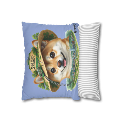 Peak Tram Adventure Pup - Cute Shiba Inu Adventure Decorative Pillowcase