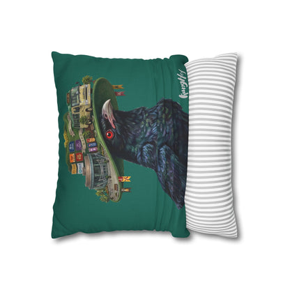 Kwai Fong Koel - Asian Koel carries Kwai Fong Hat Decorative Cushion Cover