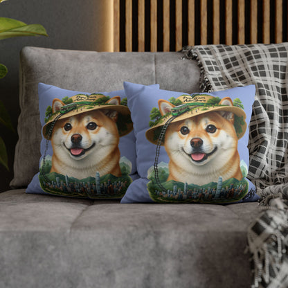 Peak Tram Adventure Pup - Cute Shiba Inu Adventure Decorative Pillowcase