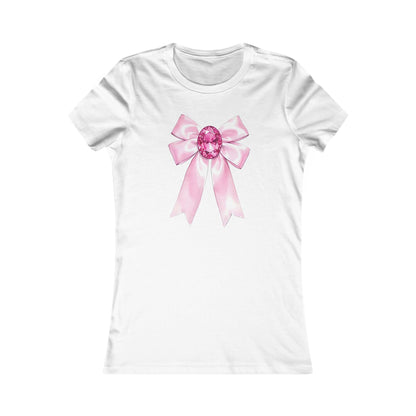 Velvet Bloom Bow Tee | Ribbon Graphic Shirt, Feminine Cute Fashion