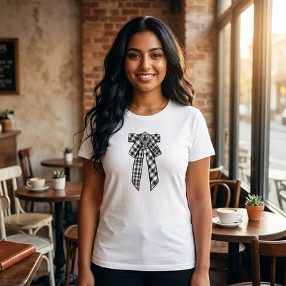 Checkmate Ribbon Tee | Women's Short Sleeve Shirt