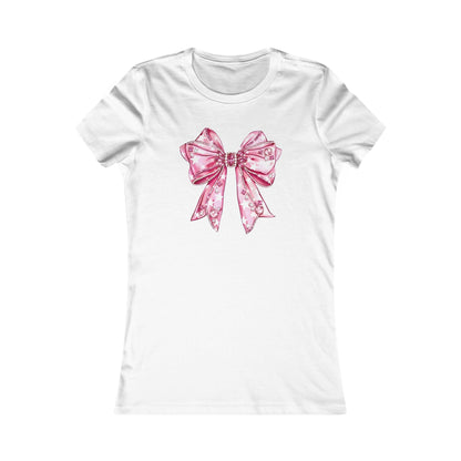 Starlight Glam Bow Tee | Ladies T-Shirt, Ribbon Illustration